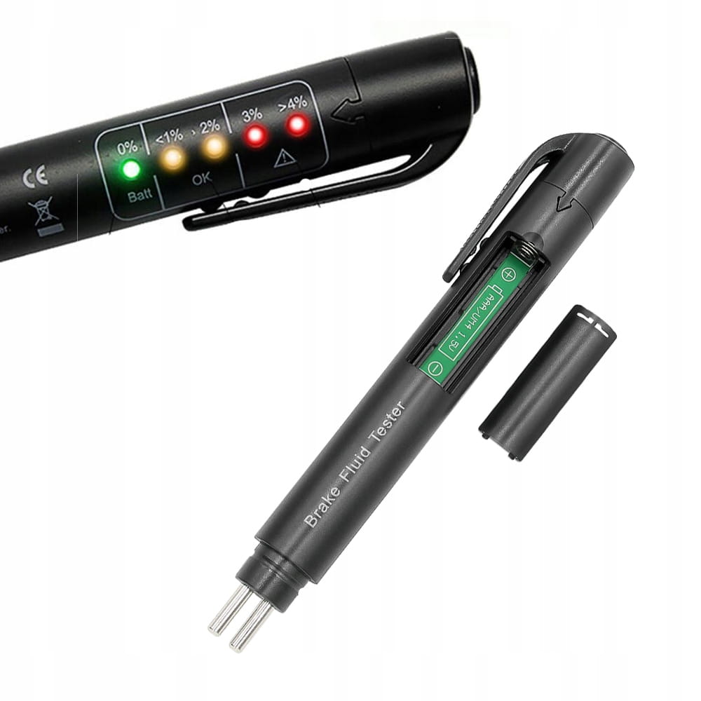 Stabdžių skysčio testeris, LED, 5 lygiai DOT 3 4 5, vandens kiekis