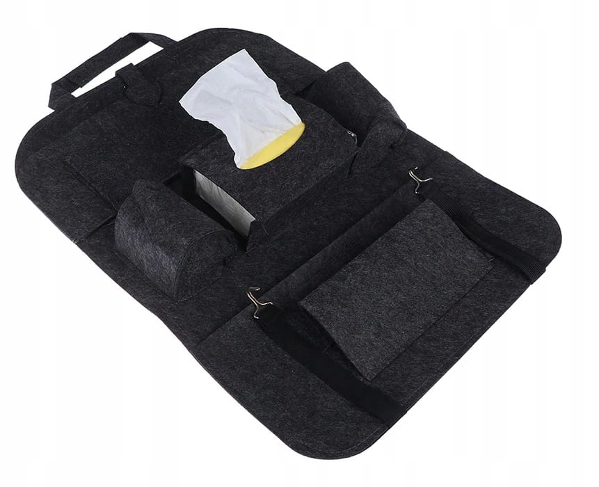 Automobilio organizatorius, juodas veltinis, atlošo apsauga