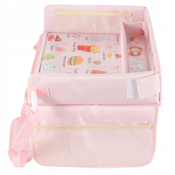 Automobilinis kelioninis staliukas vaikams, smėlio spalvos