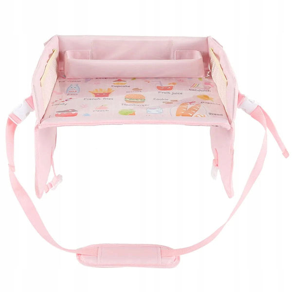 Automobilinis kelioninis staliukas vaikams, smėlio spalvos