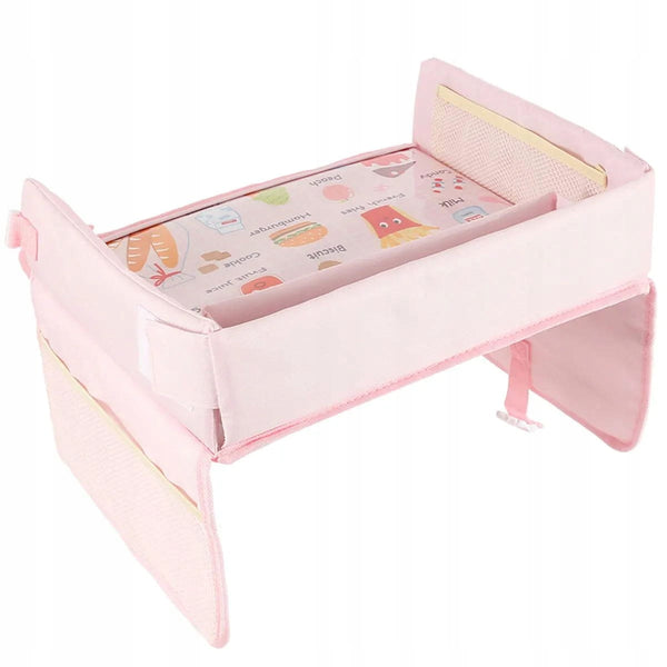 Automobilinis kelioninis staliukas vaikams, smėlio spalvos