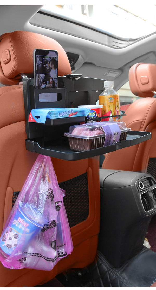 Automobilio staliukas organizatorius, planšetė, maistas, gėrimai, daugiafunkcis