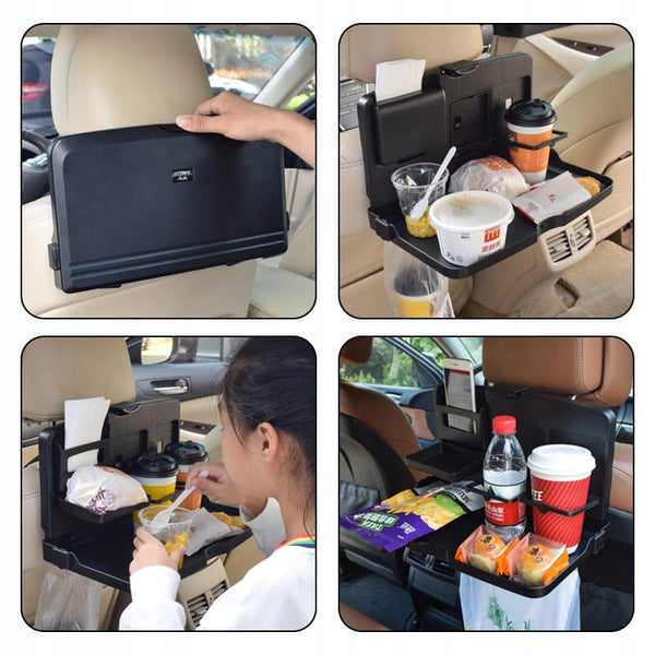 Automobilio staliukas organizatorius, planšetė, maistas, gėrimai, daugiafunkcis