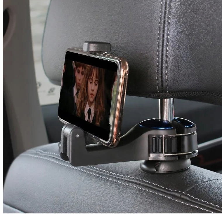 Laikiklis galvos atramai, telefonui automobilyje, su kabliu