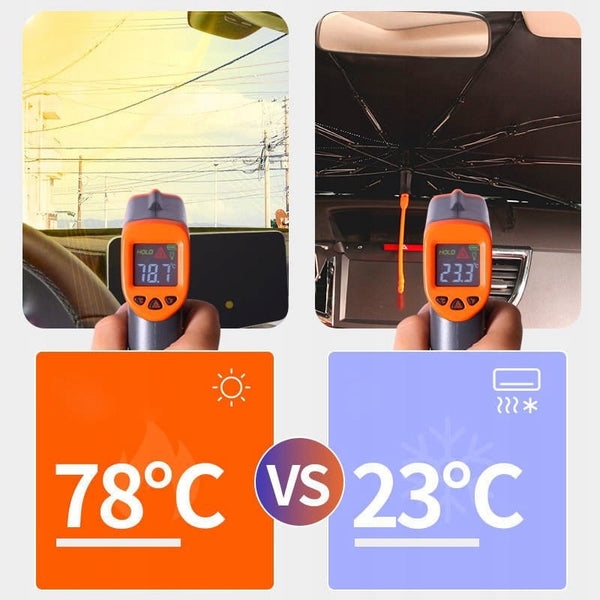Automobilio saulės skydelis, skėtis 65x125cm