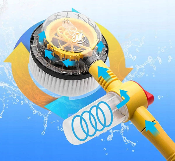 Automobilio šepetys, suktukas su skysčio dozatoriumi ir 5m žarna