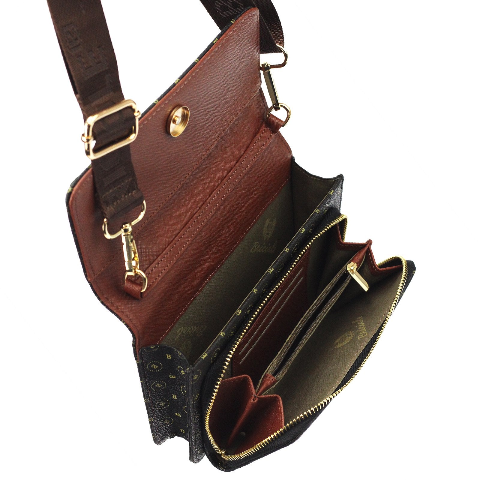 BRICIOLE 4150# juoda ir ruda ekoodos rankinė czarny + brąz
