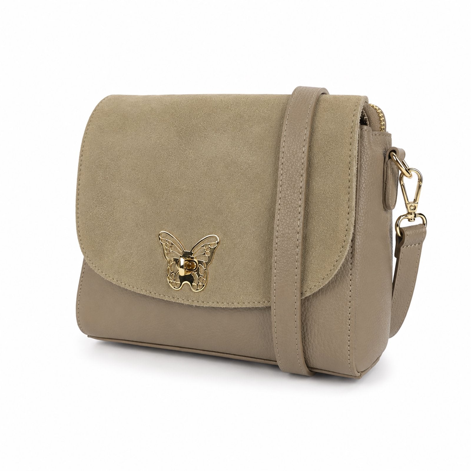 LOCCA MILANO LM-004 taupe odinė rankinė taupe