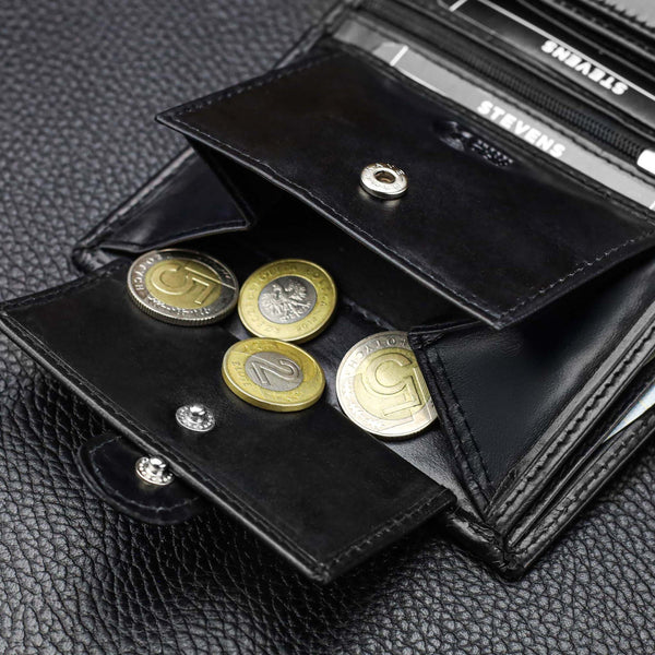 Vyriška odinė piniginė Stevens su RFID apsauga 326A S181