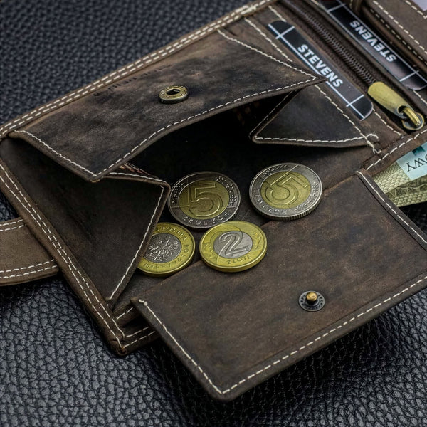 Vyriška odinė piniginė Stevens S190