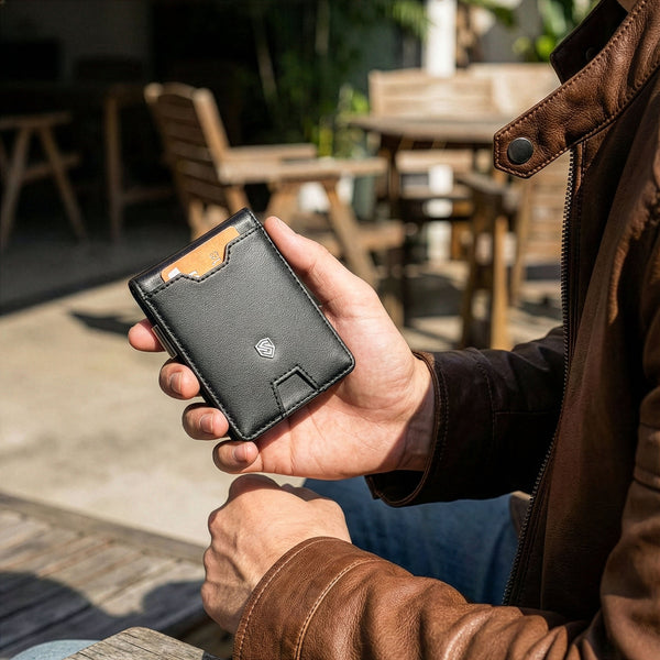 Vyriška plona piniginė, kortelių dėklas su RFID S24