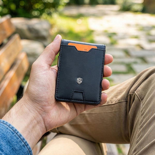 Vyriška plona piniginė, kortelių dėklas su RFID S22