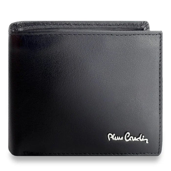 Vyriška piniginė ir diržas Pierre Cardin dėžutėje, juoda, natūrali oda N7