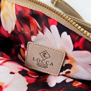 LOCCA MILANO LM-004 taupe odinė rankinė taupe