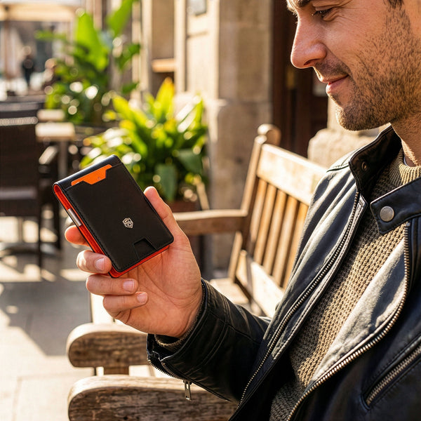 Vyriška plona piniginė, kortelių dėklas su RFID F02 S21