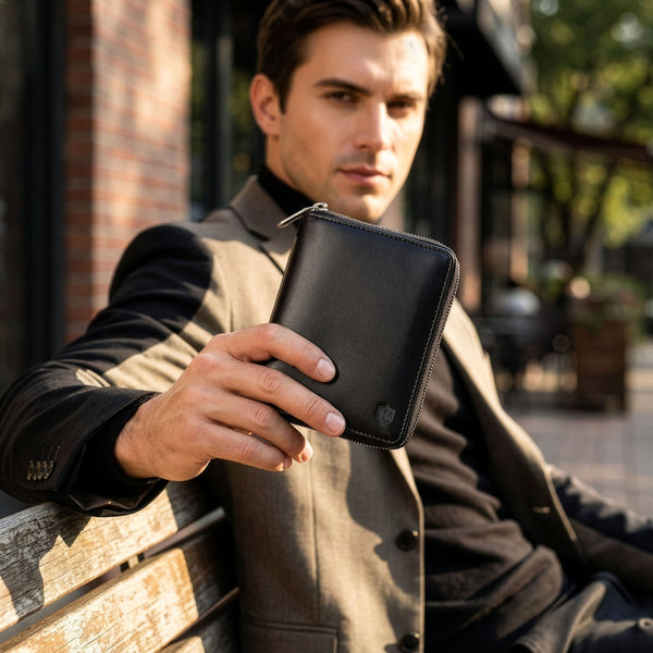 Vyriška vertikali odinė piniginė Stevens S17