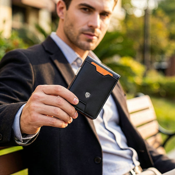Vyriška plona piniginė, kortelių dėklas su RFID F02 S20
