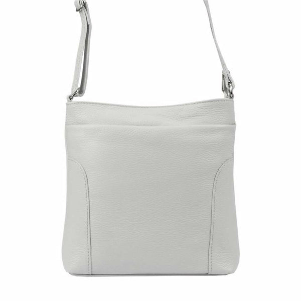 Moteriška odinė crossbody rankinė Patrizia, šviesiai pilka