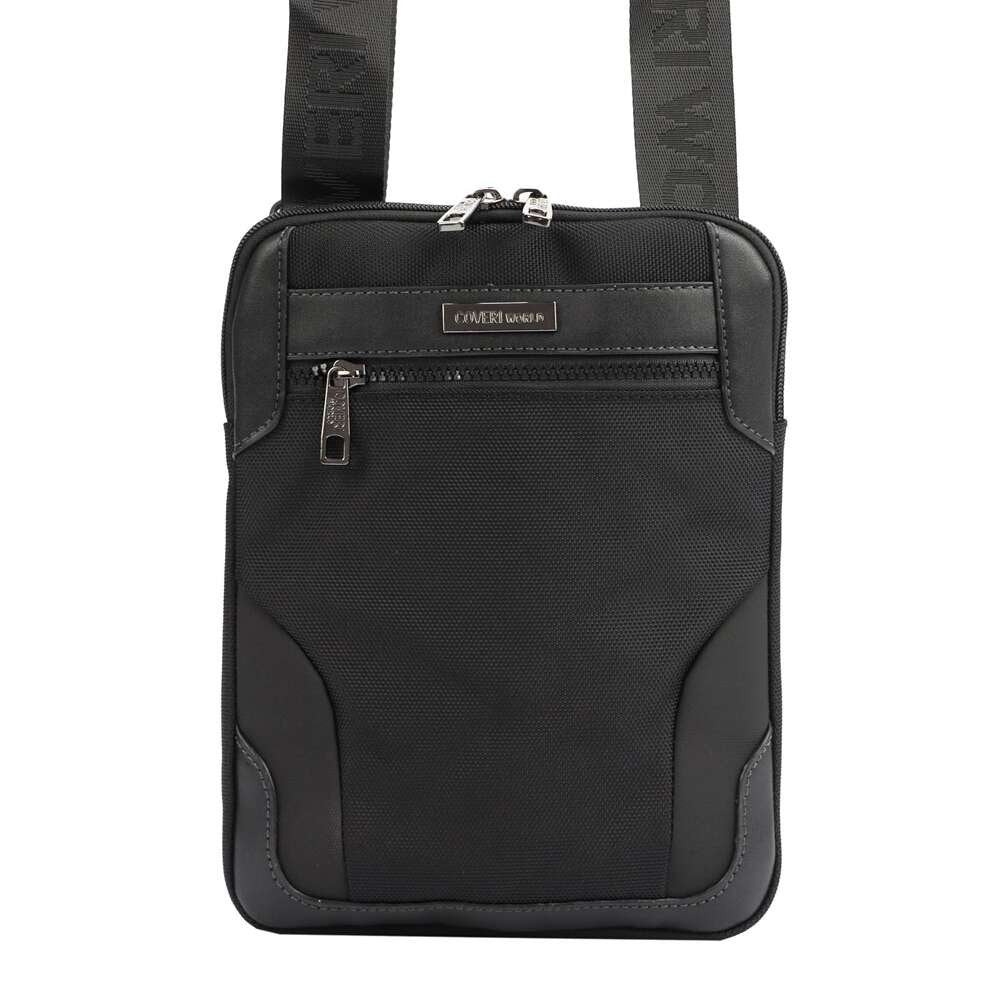 Vyriška juoda crossbody rankinė Coveri World CW2261 su reguliuojamu dirželiu