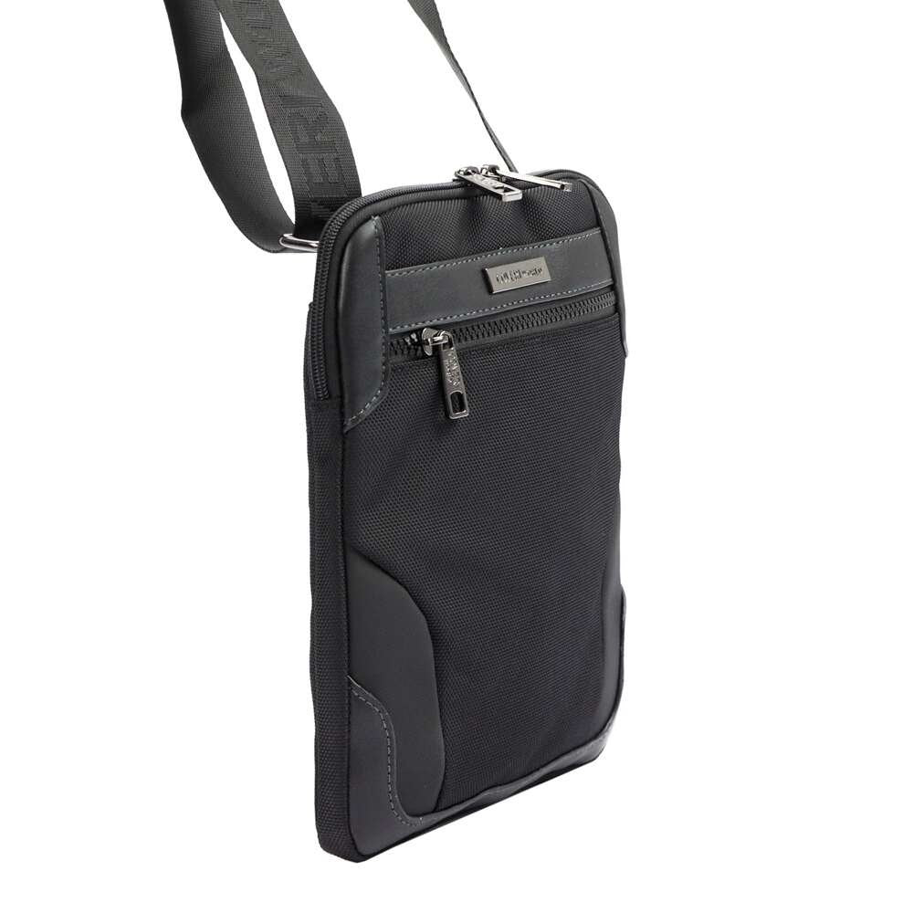 Vyriška juoda crossbody rankinė Coveri World CW2261 su reguliuojamu dirželiu