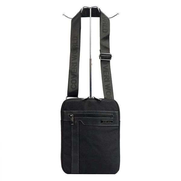 Vyriška juoda crossbody rankinė Coveri World CW2264, ekologiška oda, su reguliuojamu dirželiu