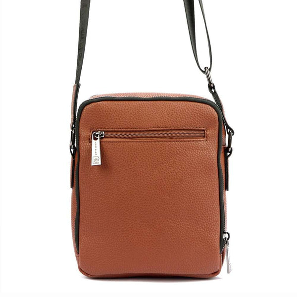 Vyriška ruda eko odos crossbody rankinė Pierre Cardin su reguliuojamu dirželiu