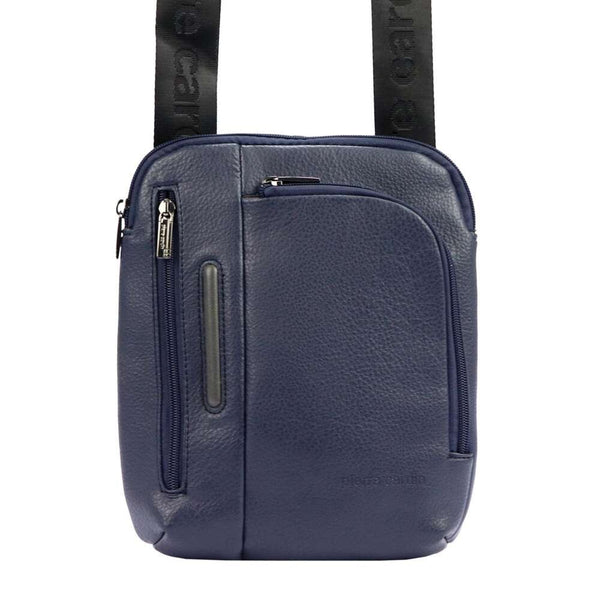 Vyriška mėlyna crossbody rankinė Pierre Cardin, ekologiška oda