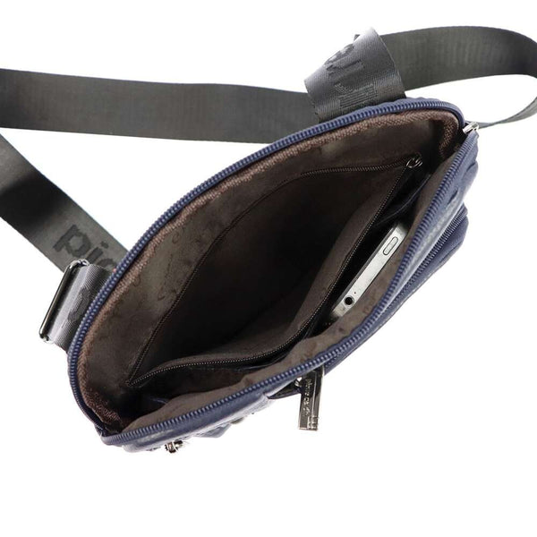 Vyriška mėlyna crossbody rankinė Pierre Cardin, ekologiška oda