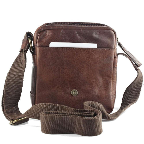 Vyriška odinė crossbody rankinė EL FORREST MB11-22, ruda