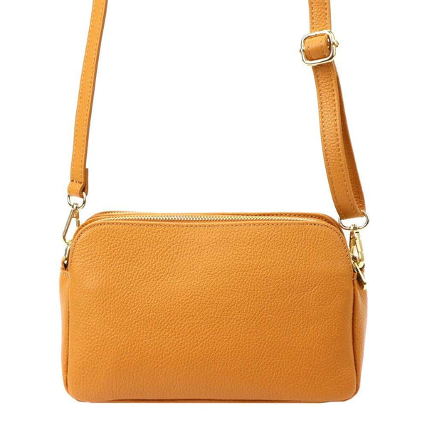 Moteriška odinė crossbody rankinė MiaMore, ruda