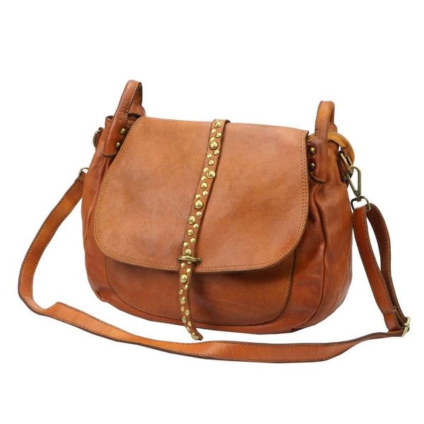 Moteriška odinė crossbody rankinė VS 006, ruda