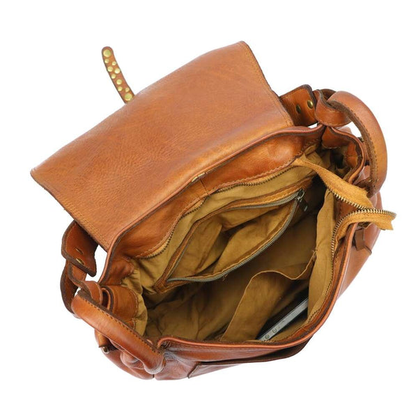 Moteriška odinė crossbody rankinė VS 006, ruda
