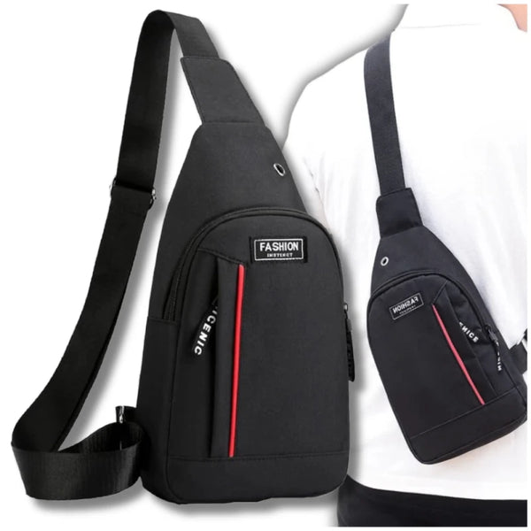 Maža sportinė kuprinė vyrams L132, juoda R279