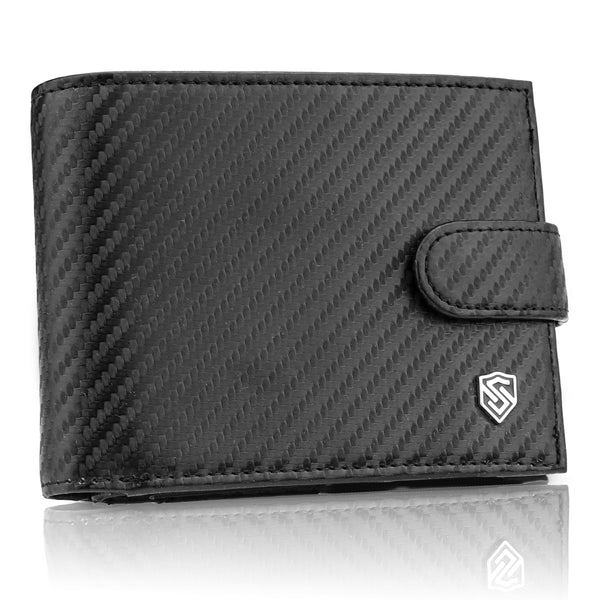 Vyriška odinė piniginė Stevens 325A Carbon, juoda S189