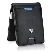 Vyriška plona piniginė, kortelių dėklas su RFID F02 leather S18