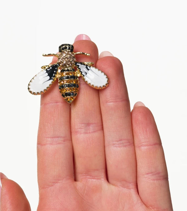 Prabangi Sagė „Bitė“ su Cirkonio Kristalais