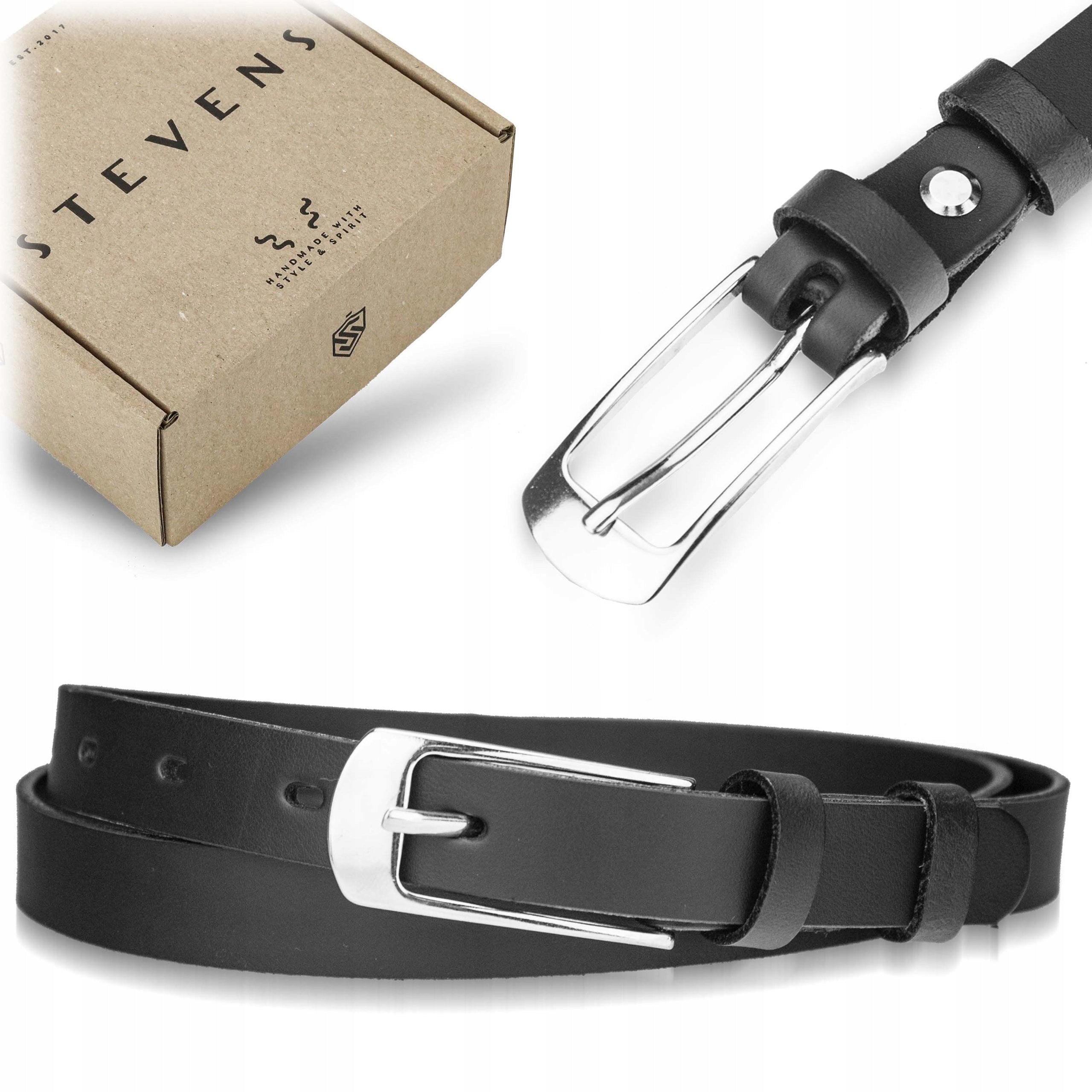 Odinis diržas moterims Stevens, juodas