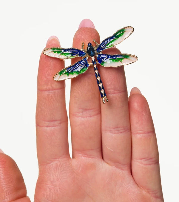 Prabangi Retro stiliaus sagė „Laumžirgis“ su žėrinčiais cirkoniais