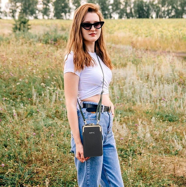 Mini piniginė, rankinė moterims D27, juoda D1912