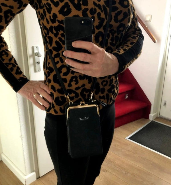 Mini piniginė, rankinė moterims D27, juoda D1912