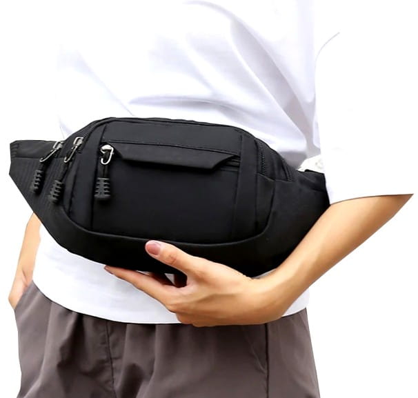 Vyriška juosmens rankinė, krepšys T119, juoda N10