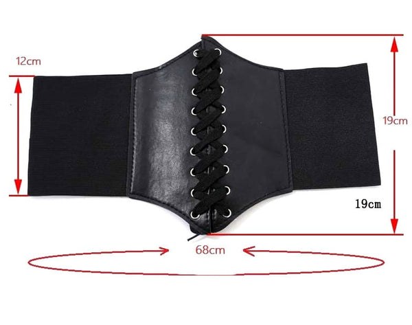 Moteriškas diržas-korsetas T125, juodas N82