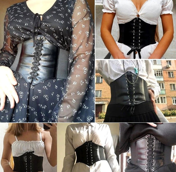 Moteriškas diržas-korsetas T125, juodas N82