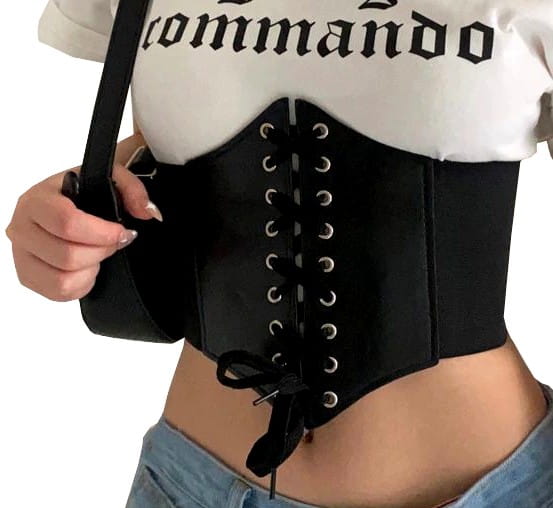 Moteriškas diržas-korsetas T125, juodas N82