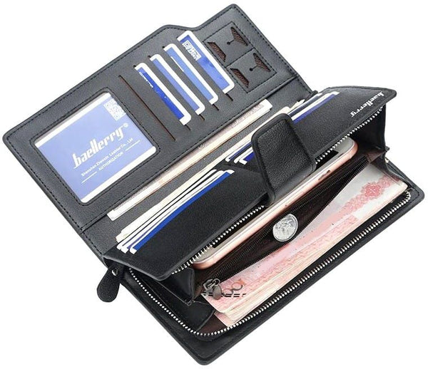 Vyriška didelė piniginė, juoda S516