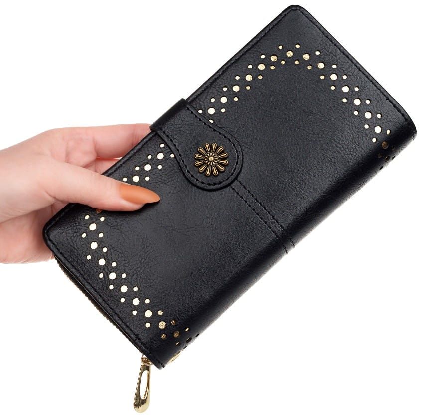 Moteriška piniginė P2-B, juoda D1736