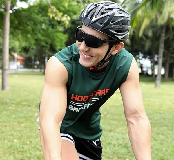 Poliarizuoti sportiniai akiniai vyrams B58, juodi