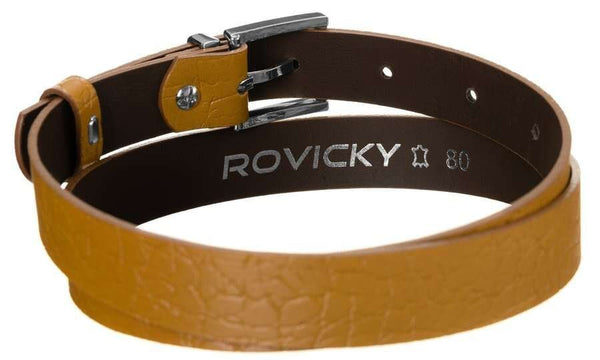 Moteriškas odinis gyvūnų rašto diržas Rovicky, sidabrinė sagtis D23063
