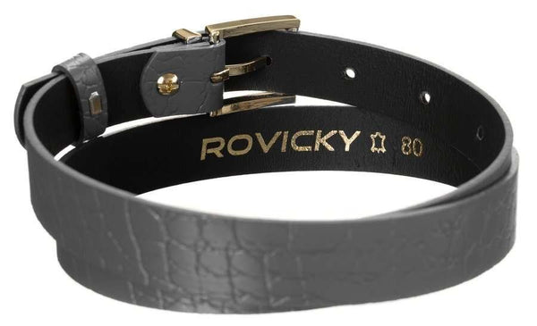 Moteriškas odinis diržas su auksine sagtimi Rovicky, gyvūnų rašto D23069
