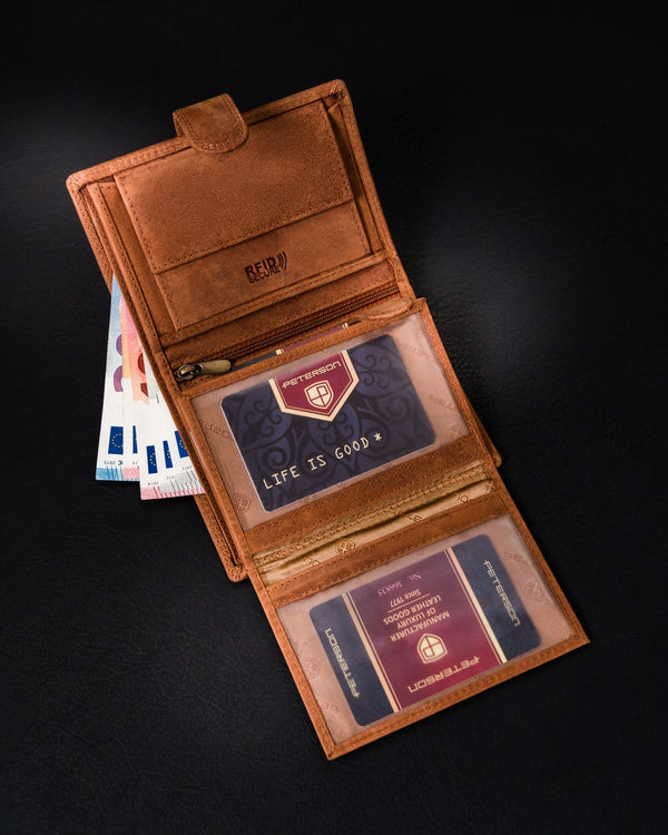 Rudas piniginės ir diržo rinkinys PTN V7